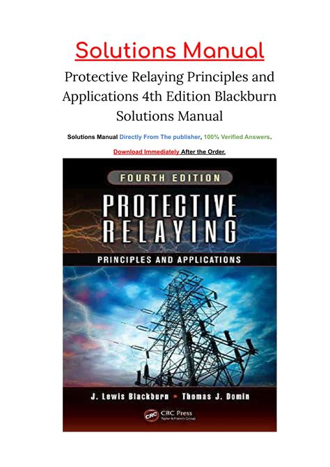 Download Protective Relaying Principles And Applications Solutions Manual In Pdf 
