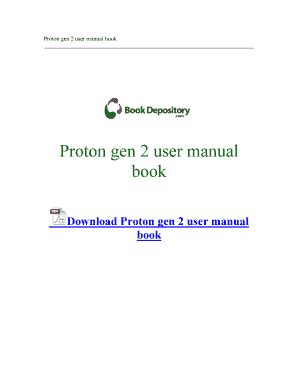 Read Online Proton Gen 2 User Manual 