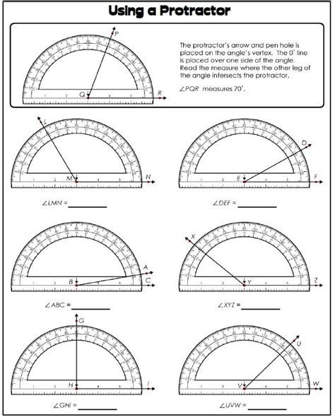 Protractor Reading Worksheets For Fourth Grade Download And Protractor Worksheets 4th Grade - Protractor Worksheets 4th Grade