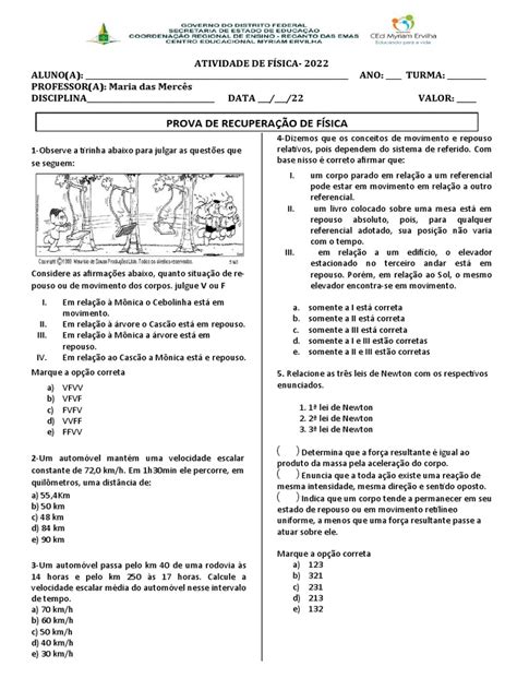 Prova De Fisica