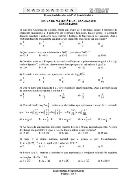 Prova Matematica 2023