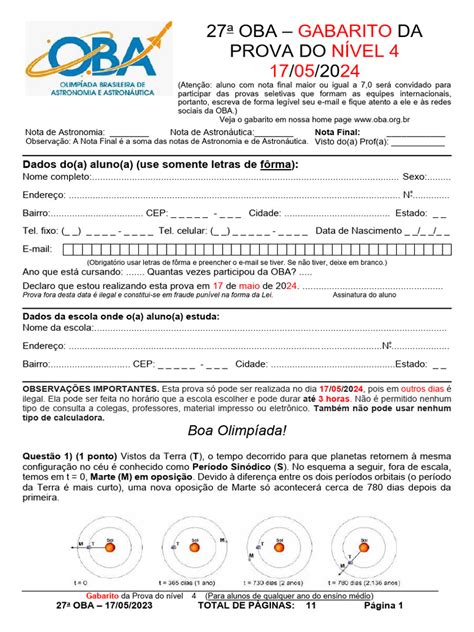 Prova Oba 2024