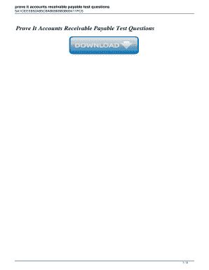 Read Online Prove It Accounts Receivable Payable Test Questions 
