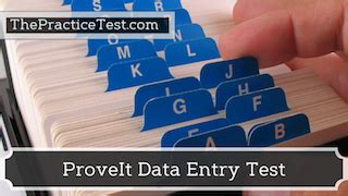 Full Download Prove It Practice Test Data Entry 