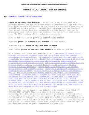 Download Prove It Test Answers Outlook 