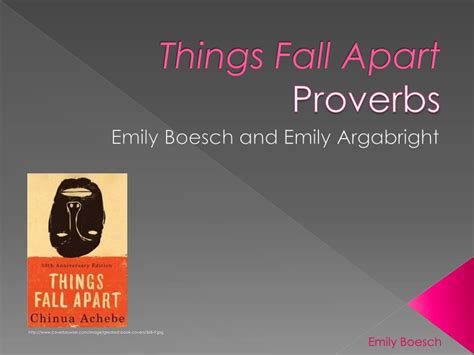 Proverbs In Things Fall Apart