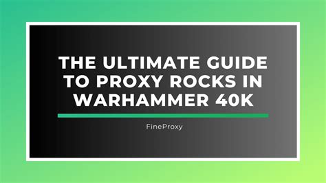 proxy rocks