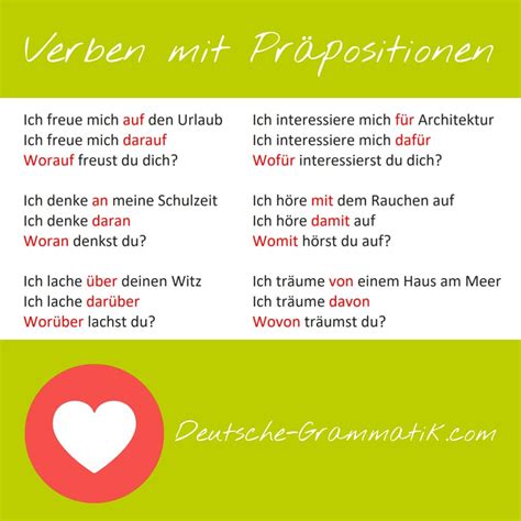 Präpositionen Mit Verben