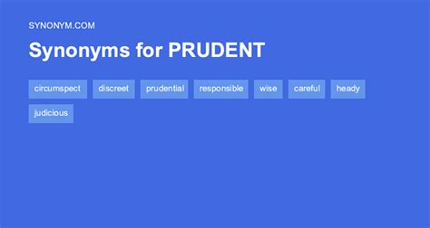 Prudent Synonym