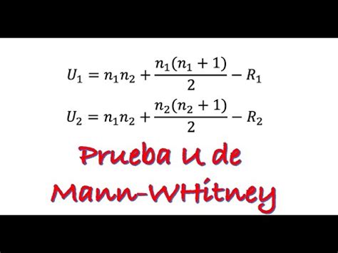 Prueba De Mann Whitney