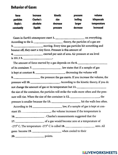 Ps 02 07 Behavior Of Gases Worksheet Live Gas Behavior Worksheet 6th Grade - Gas Behavior Worksheet 6th Grade