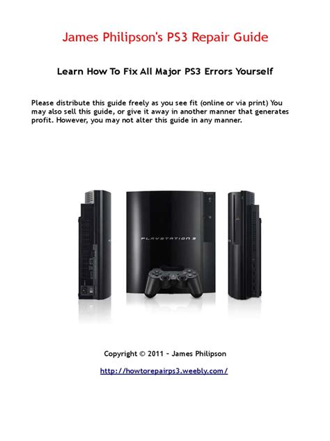 Read Online Ps3 Repair Guide 