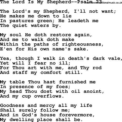 Psalm 23 Lyrics