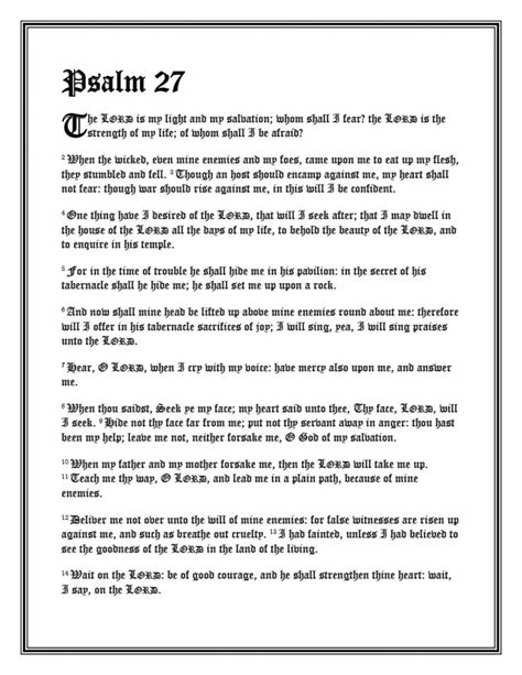 Psalm 27 King James Version