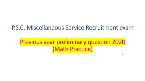 Psc Miscellaneous Previous Year Question