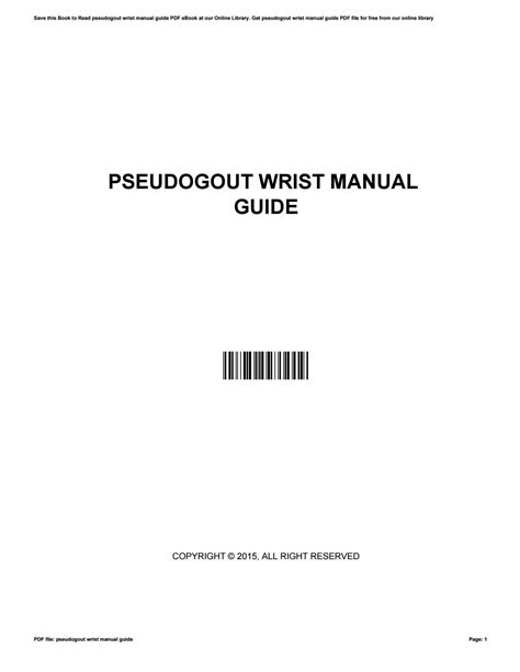 Download Pseudogout Wrist Manual Guide 