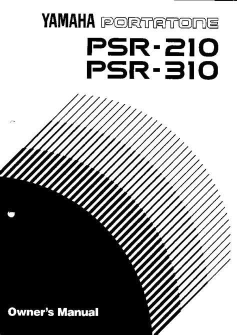 Read Psr 210 User Guide 
