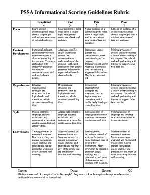 Full Download Pssa Scoring Guide For Writing 