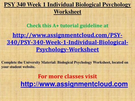 Psy 340 Week One Worksheet 518 Words Studymode One More Worksheet - One More Worksheet