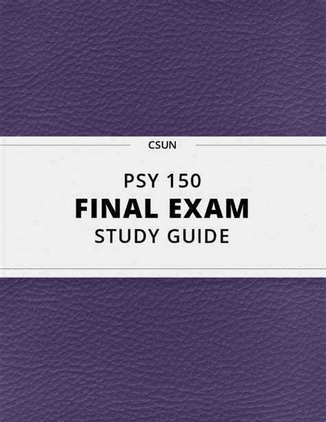Full Download Psy 150 Study Guide 