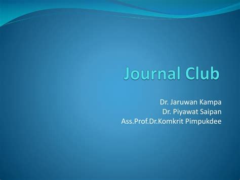psychiatry journal club presentation ppt s