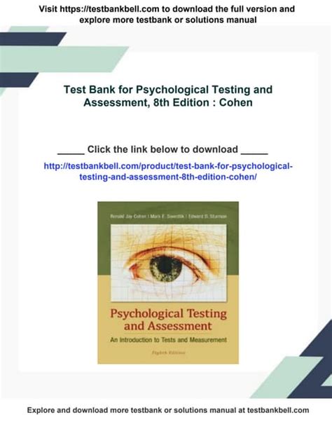 Read Online Psychological Testing And Assessment 8Th Edition Pdf 