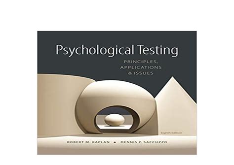 Read Online Psychological Testing Principles Applications And Issues 8Th Edition 