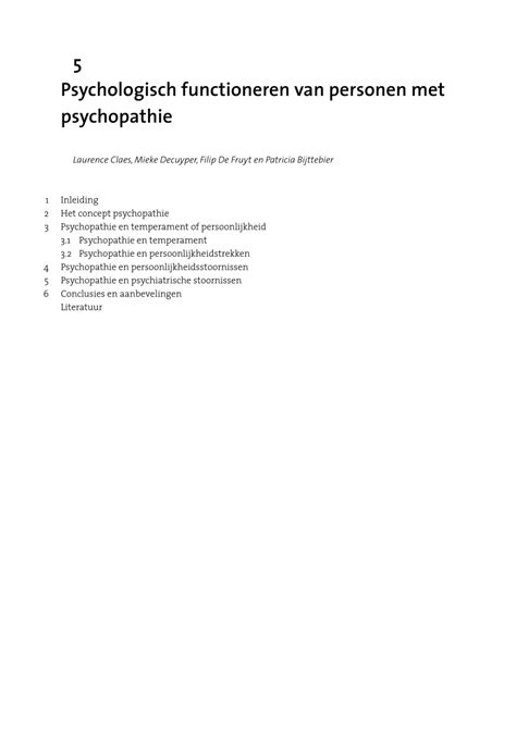 psychologisch functioneren