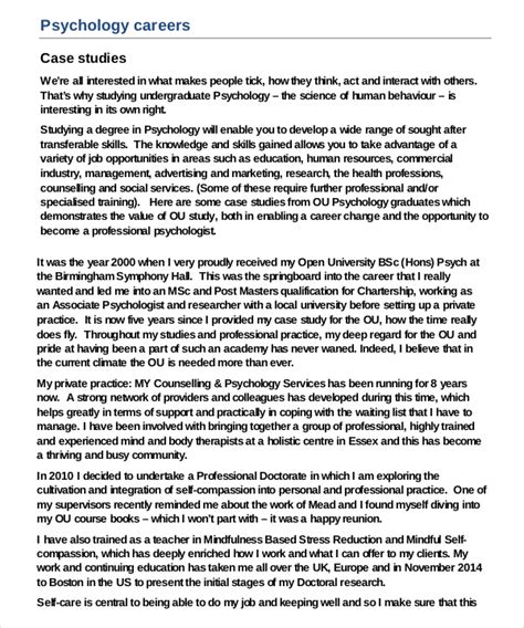 Psychology Case Analysis Example