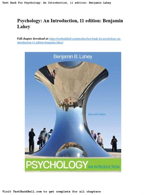 Full Download Psychology An Introduction Benjamin Lahey Pdf 