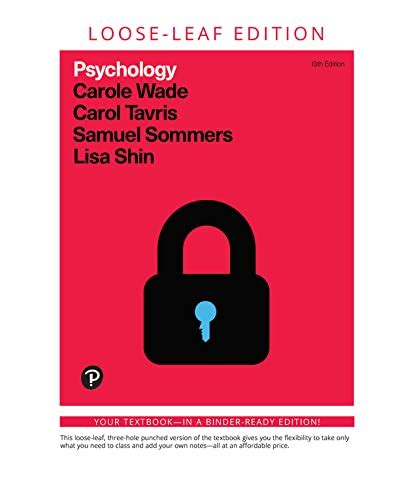Full Download Psychology Carole Wade And Carol Tavris 