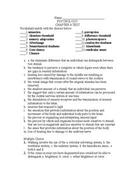 Read Online Psychology Chapter 4 Test Answers 