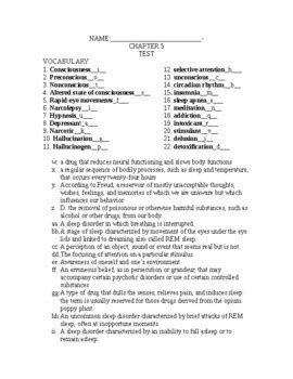 Full Download Psychology Chapter 5 Test Answers 