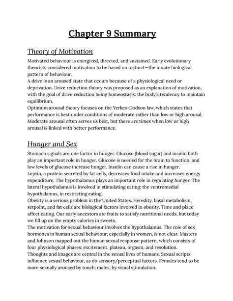 Read Online Psychology Chapter 9 Notes Masbo 