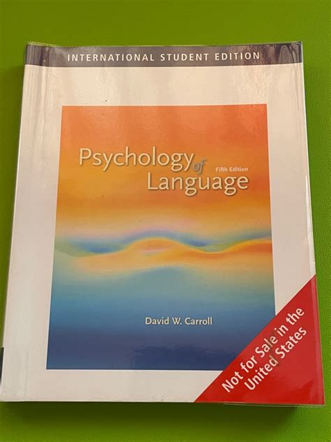 Read Psychology Of Language David Carroll 5Th Edition 