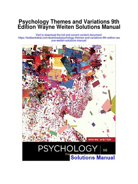 Read Online Psychology Themes And Variations 9Th Edition Free Download 