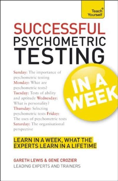 Download Psychometric Testing In A Week Using Psychometric Tests In Seven Simple Steps 