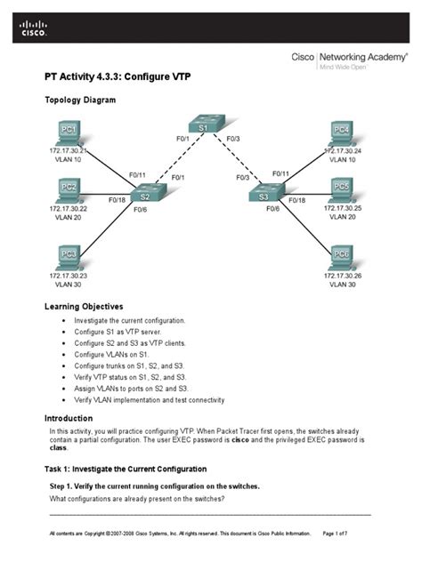 Download Pt Activity 4 3 3 Configure Vtp 