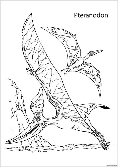 Pteranodon Dinosaur Family Coloring Page Free Printable Dinosaur Family Coloring Page - Dinosaur Family Coloring Page