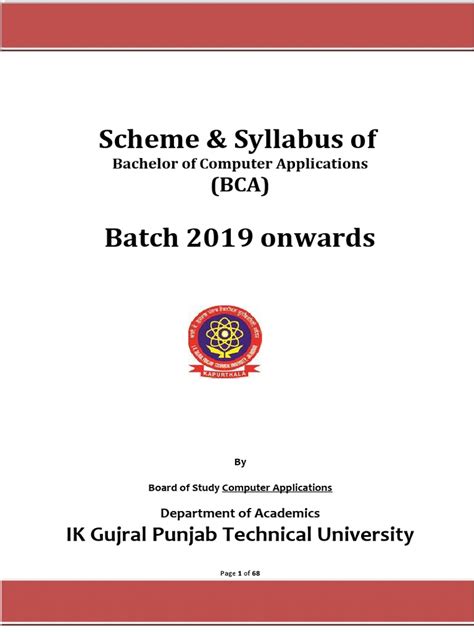 Ptu Syllabus Bca