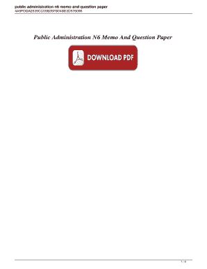 Read Public Administration N6 Memo And Question Paper 