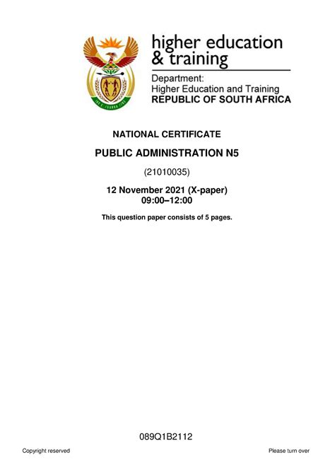 Read Public Administration Question Papers South Africa 