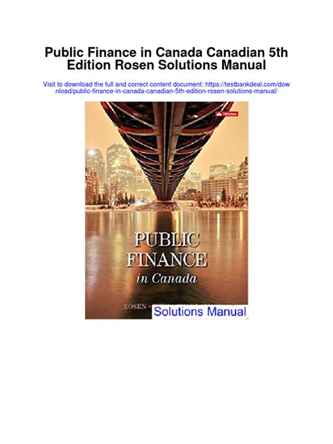 Read Online Public Finance In Canada Harvey Rosen Pdf 