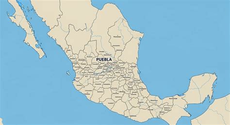 Puebla Mapa Mexico