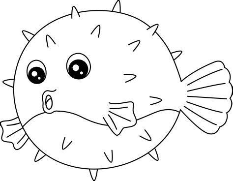 Puffer Fish Coloring Page Coloring Nation Puffer Fish Coloring Page - Puffer Fish Coloring Page