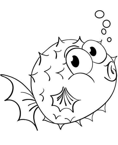Puffer Fish Coloring Pages For Children Day Dream Puffer Fish Coloring Page - Puffer Fish Coloring Page