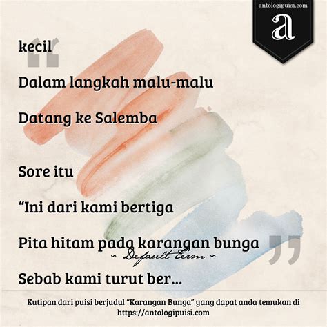 Puisi Karangan Bunga