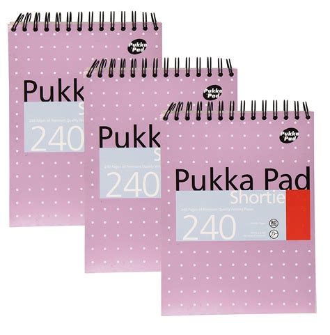 Read Online Pukka Pads A5 80Gsm Shortie Writing Pad Metallic Pack Of 3 