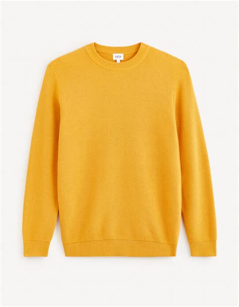 pull jaune homme