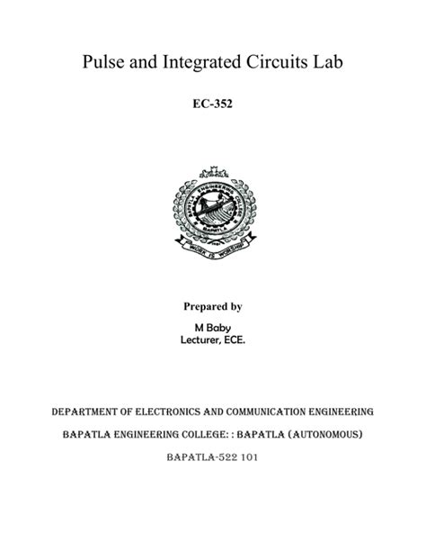 Pulse And Integrated Circuits Lab